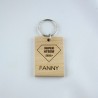 Porte-clé  Collection "Super Prof" Merisier