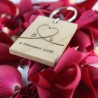Porte-clé Couple Initiales personnalisé Poirier